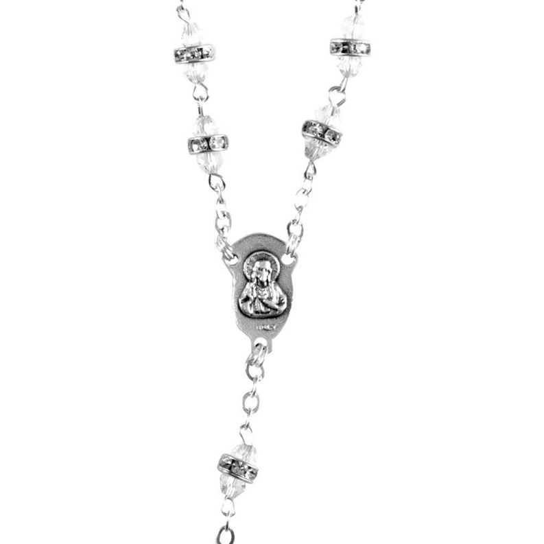 Rosary Amethyst Faux Madonna Center