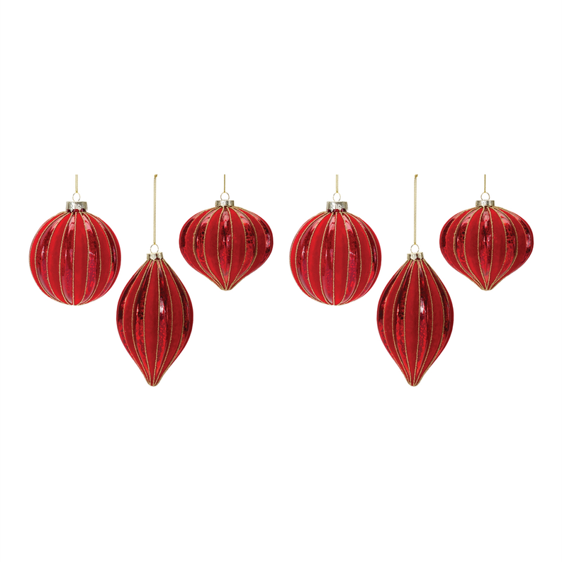 Ribbed Mercury Glass Ornament