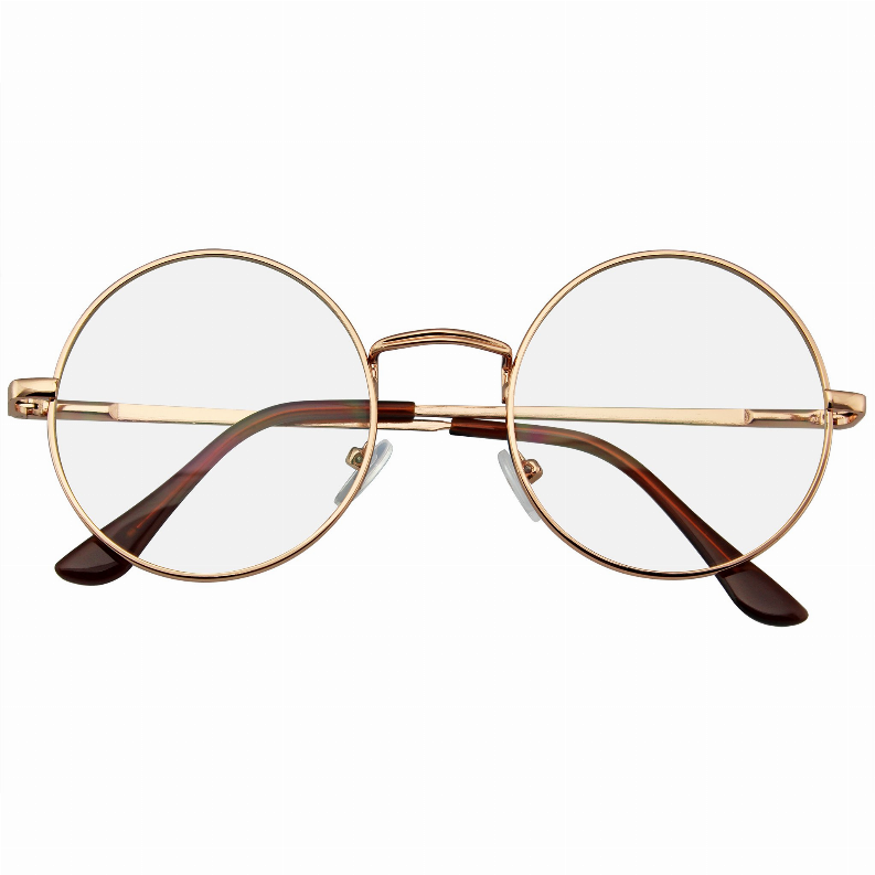 Retro Vintage Classic Metal Clear Lens Round Hippie Glasses