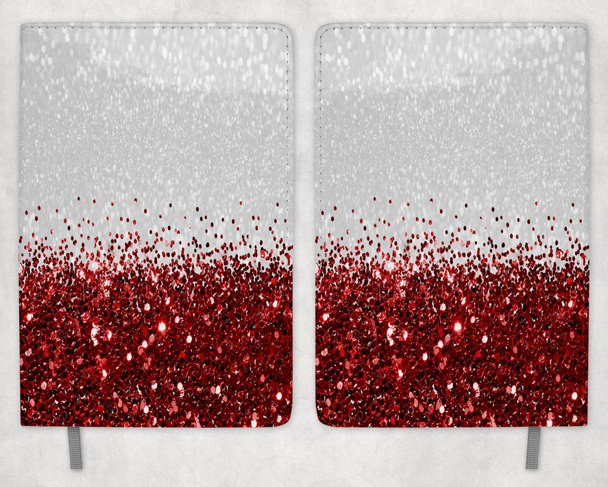 Red faux glitter Printed 8 Inch A-5 Journal