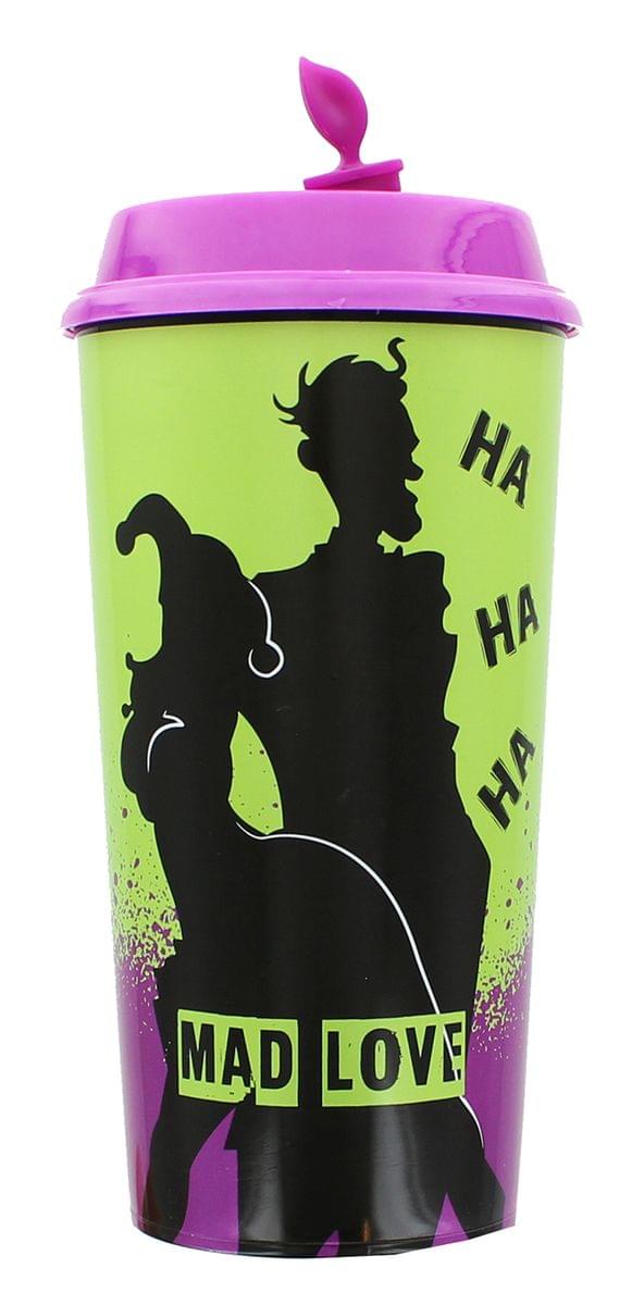 DC Comics "Mad Love" Harley Quinn and The Joker Travel Cup § Purple