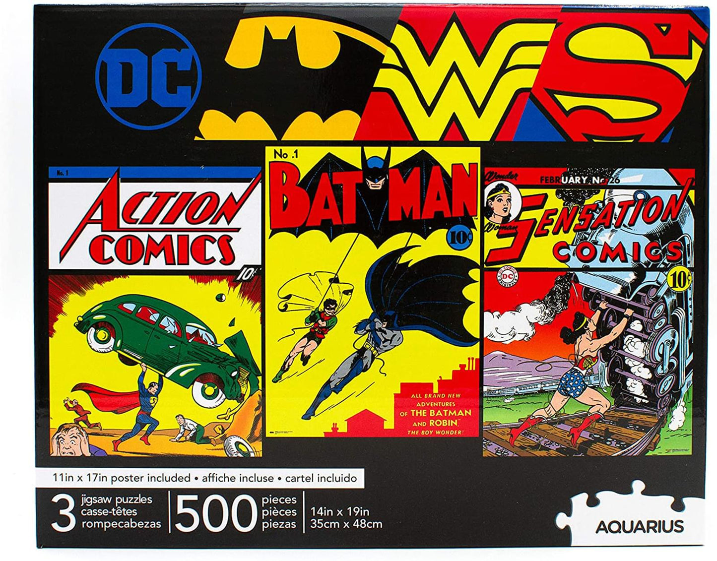 DC Comics 500 Piece Jigsaw Puzzles § Set of 3