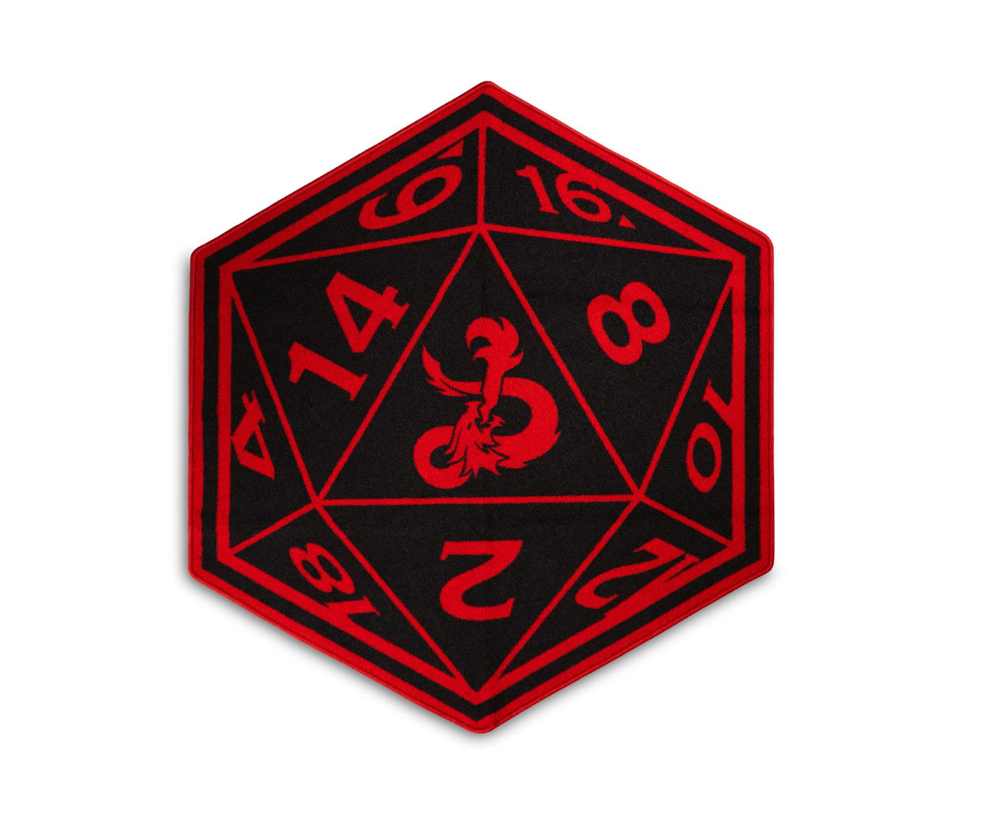 Dungeons & Dragons Red D20 Dice Printed Area Rug § 52 x 45 Inches