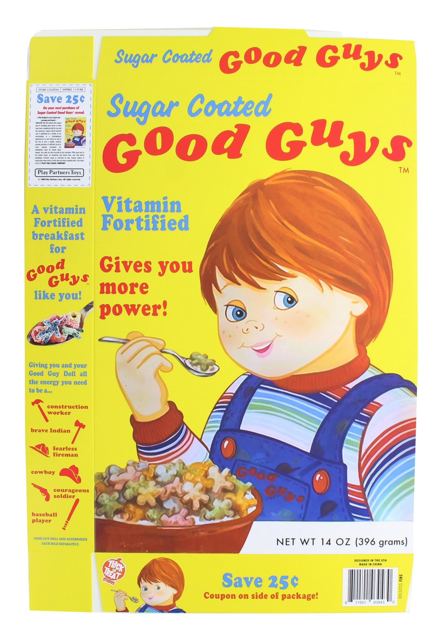 Child's Play 2 Good Guys Cereal Box § Chucky Doll Accessory
