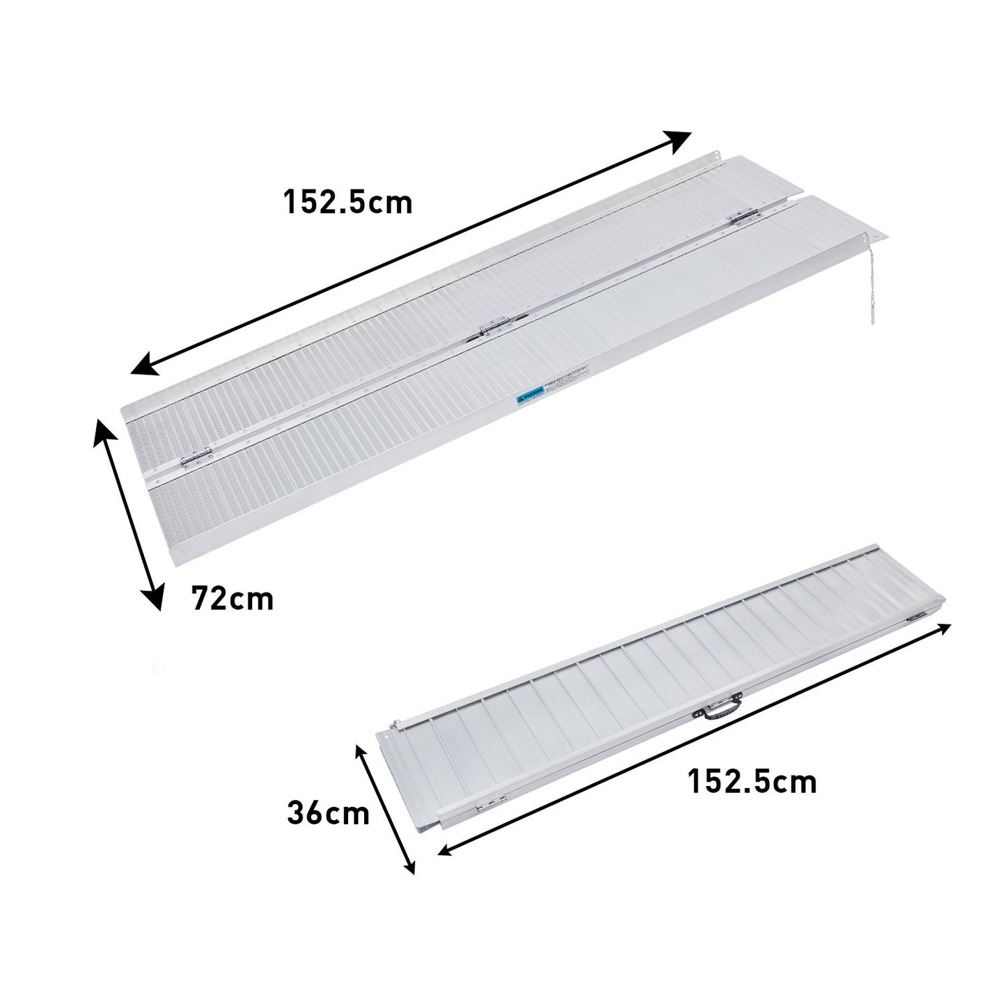 Rigg Aluminium Foldable Wheelchair Ramp With Handle - 5ft