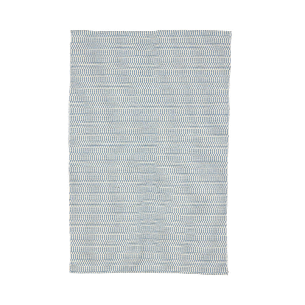 2'x 3' Pale Blue Checkered Hand Woven Area Rug