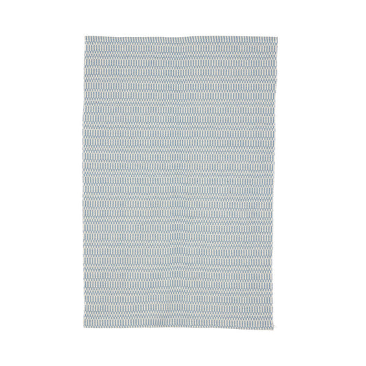 2'x 3' Pale Blue Checkered Hand Woven Area Rug