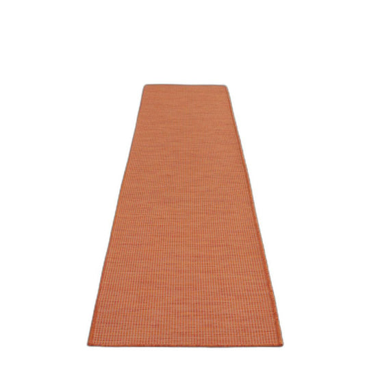 10' Rust Power Loom Runner Rug