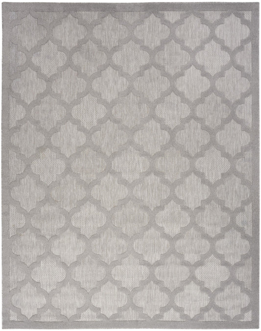 8' X 10' Gray Geometric Flatweave Area Rug