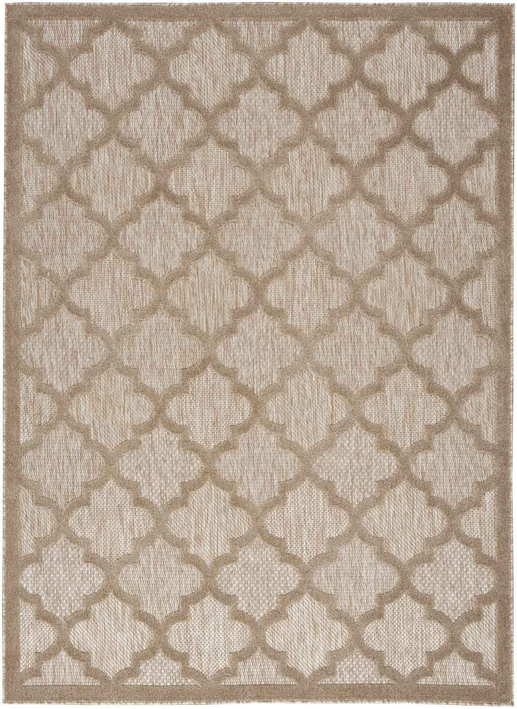 6' X 9' Beige Geometric Flatweave Area Rug