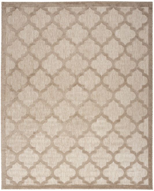 7' X 10' Beige Geometric Flatweave Area Rug