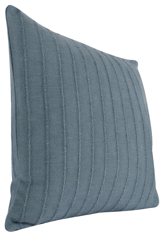 22" X 22" Blue Viscose Zippered Pillow