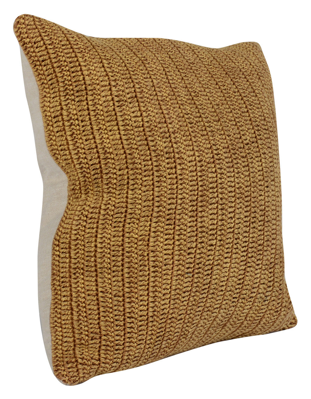 22" X 22" Beige Linen Zippered Pillow