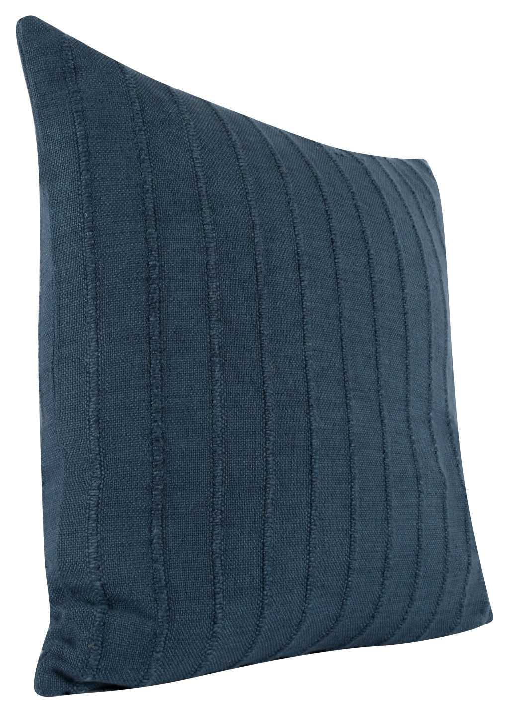 22" X 22" Blue Viscose Zippered Pillow