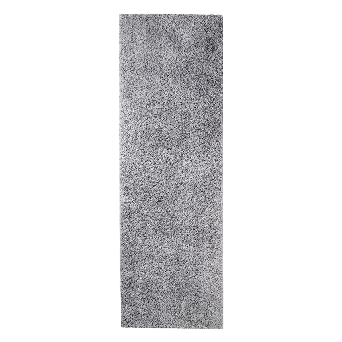 8' Silver Shag Stain Resistant Runner Rug