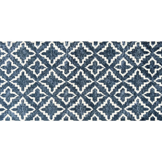 2' X 4' Navy Blue Moroccan Machine Tufted Area Rug With UV Protection