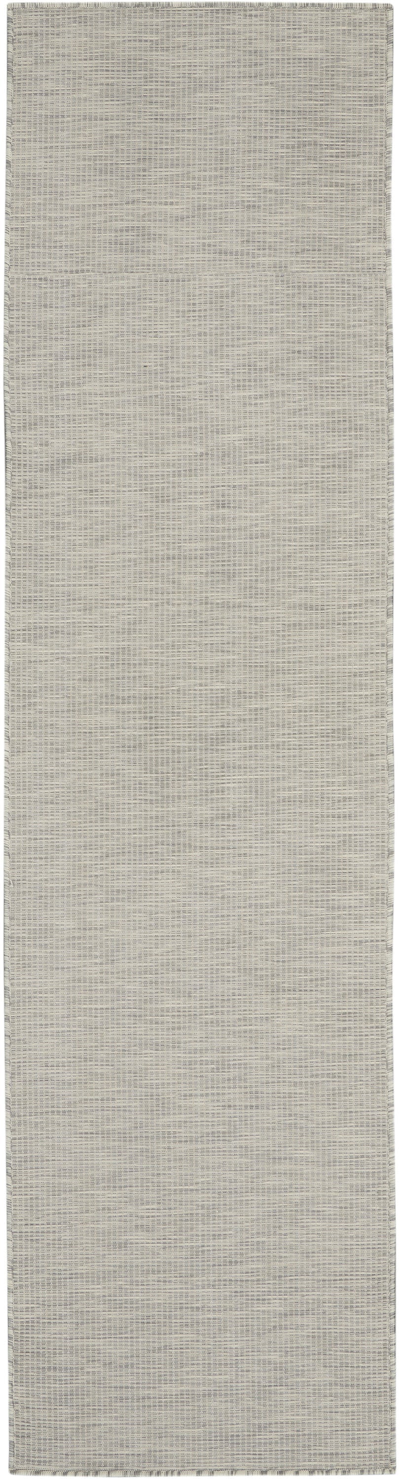 8' Gray Power Loom Runner Rug