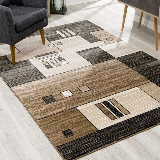 2' X 4' Beige Abstract Dhurrie Area Rug