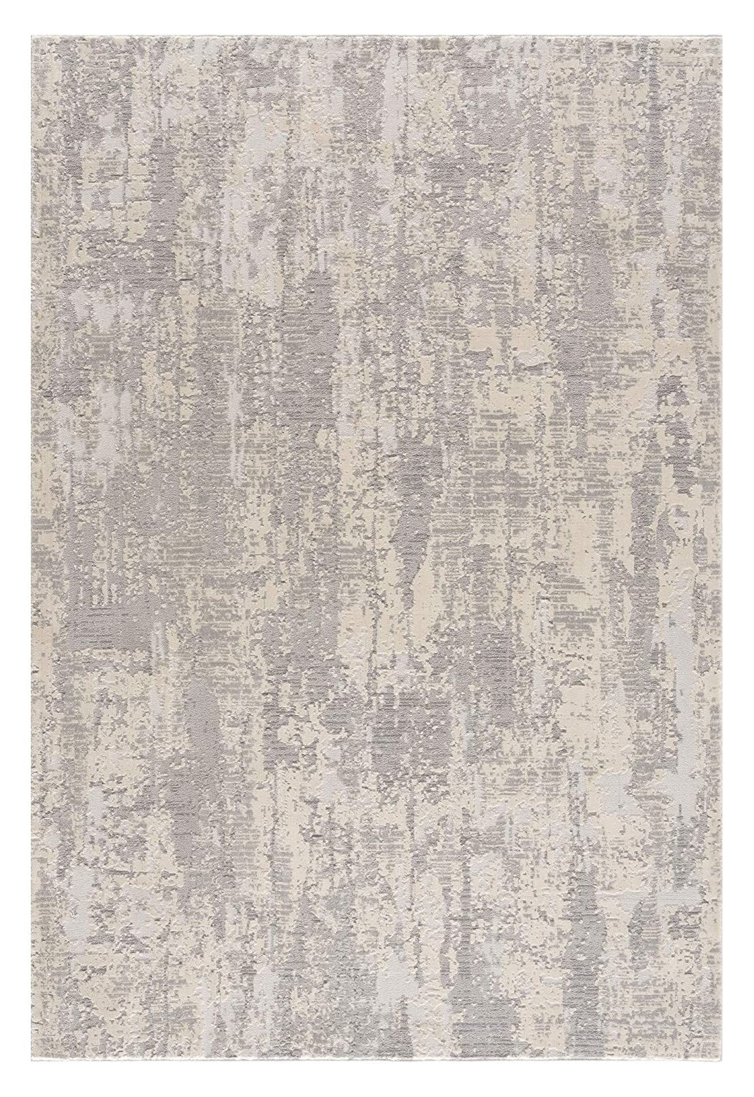 5' X 8' Grey Abstract Area Rug