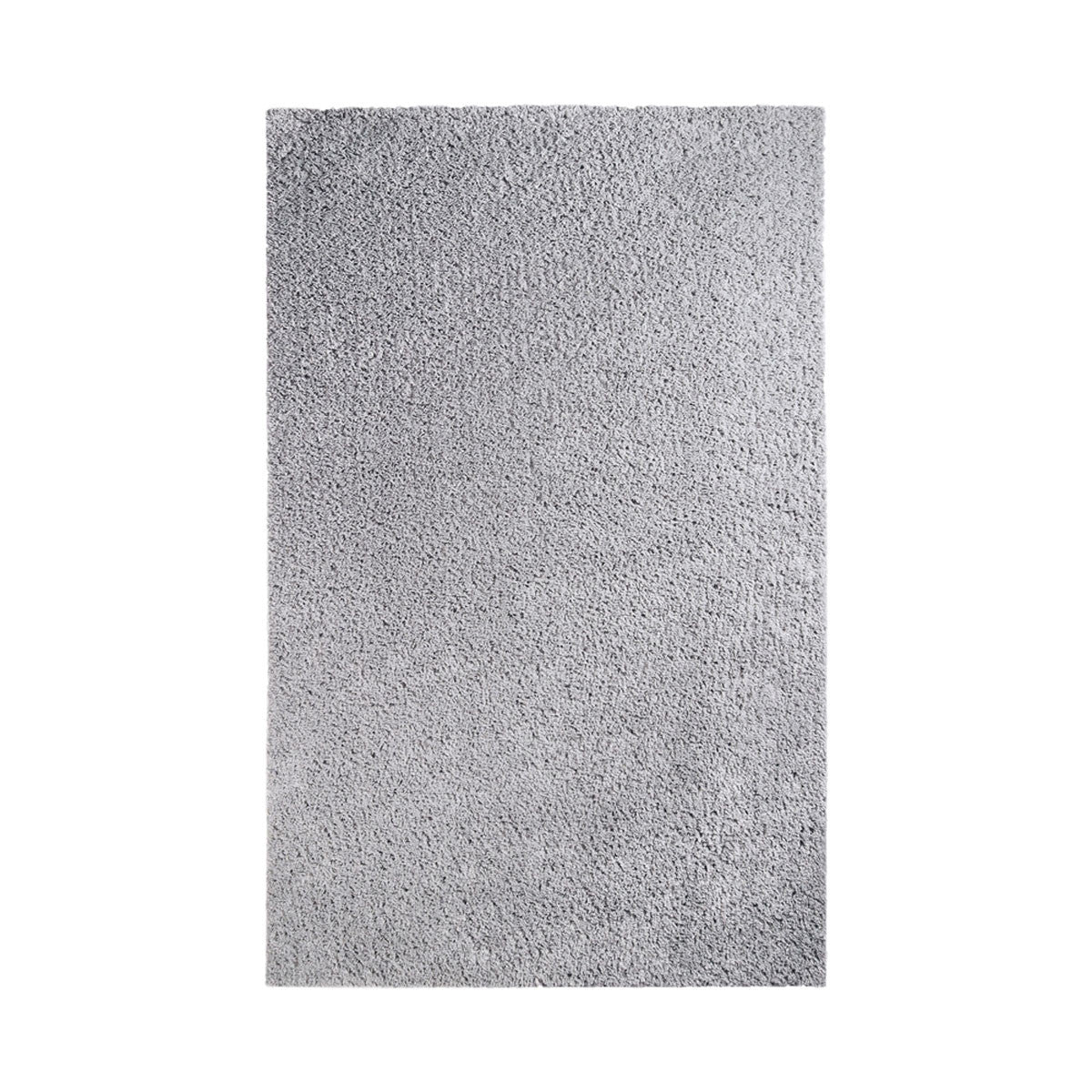 4' X 6' Silver Shag Stain Resistant Area Rug