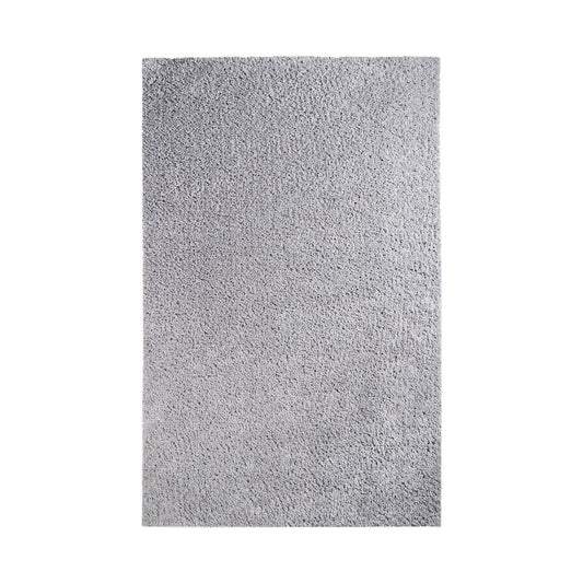 4' X 6' Silver Shag Stain Resistant Area Rug