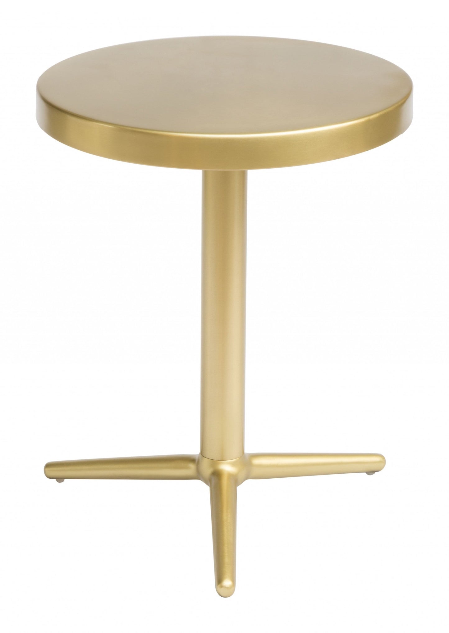 16" Gold Steel Round End Table