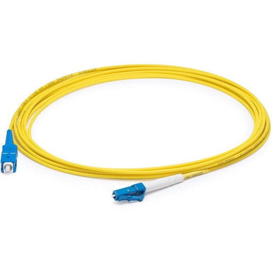 AddOn 1m LC (Male) to SC (Male) Yellow OS1 Simplex Fiber OFNR (Riser-Rated) Patch Cable