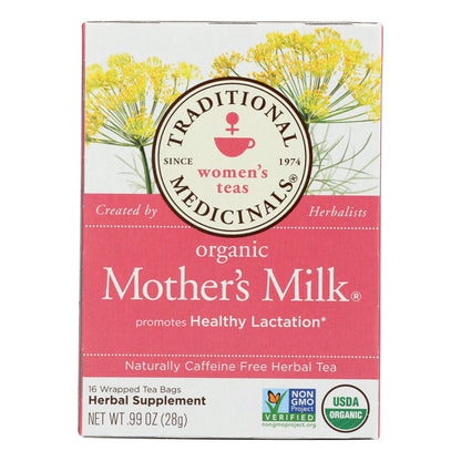 Traditional Medicinals Organic Mother's Milk Herbal Tea - 16 Tea Bags - Case Of 6