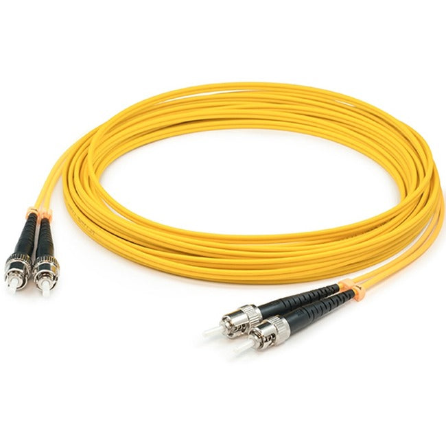 AddOn 10m ST (Male) to ST (Male) Yellow OS1 Duplex Fiber OFNR (Riser-Rated) Patch Cable