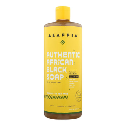 Alaffia - African Black Soap - Eucalyptus Tea Tree - 32 Fl Oz.