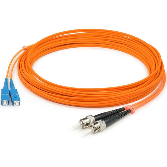 AddOn 1m SC (Male) to ST (Male) Orange OM1 Duplex Fiber OFNR (Riser-Rated) Patch Cable