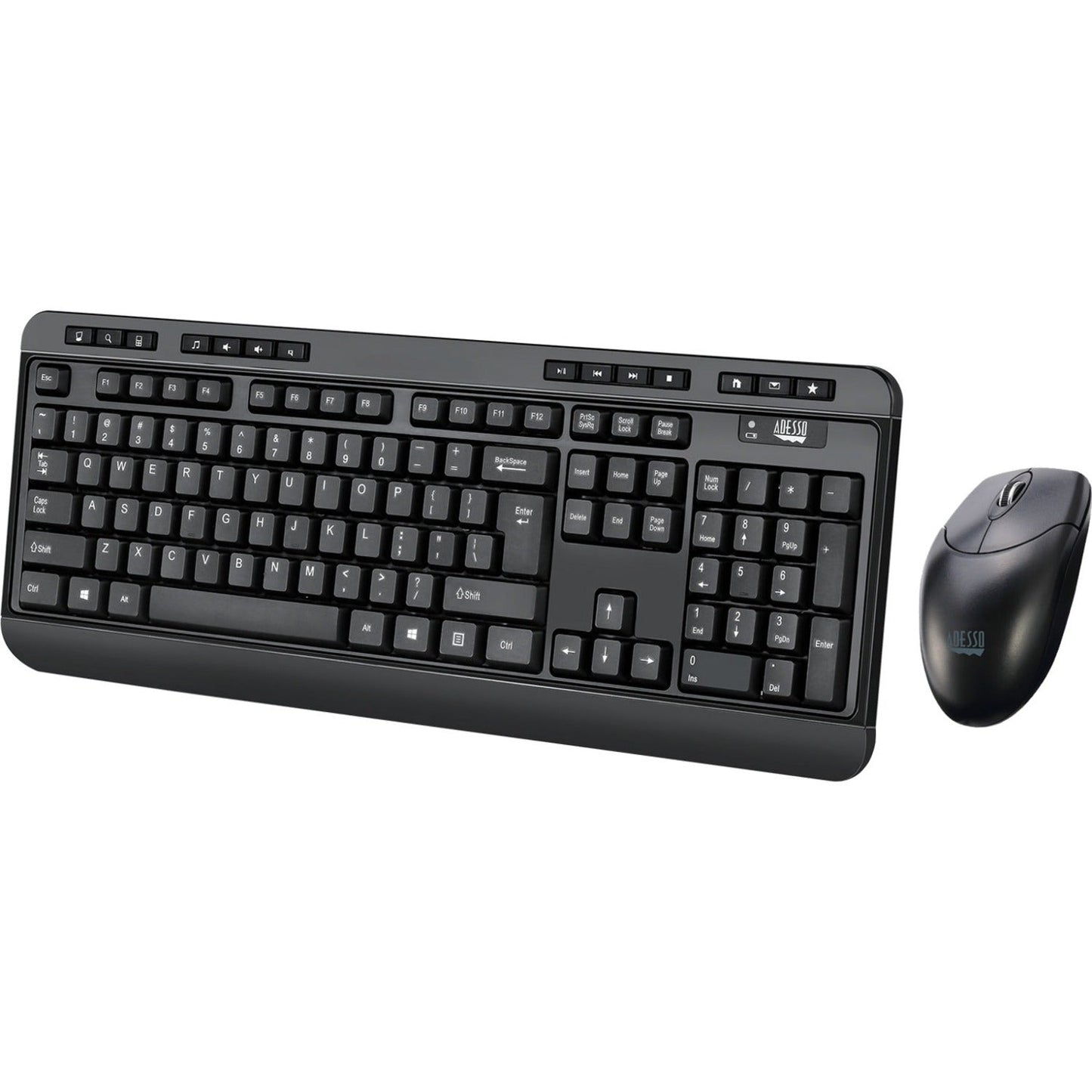 Adesso Antimicrobial Wireless Desktop Keyboard and Mouse