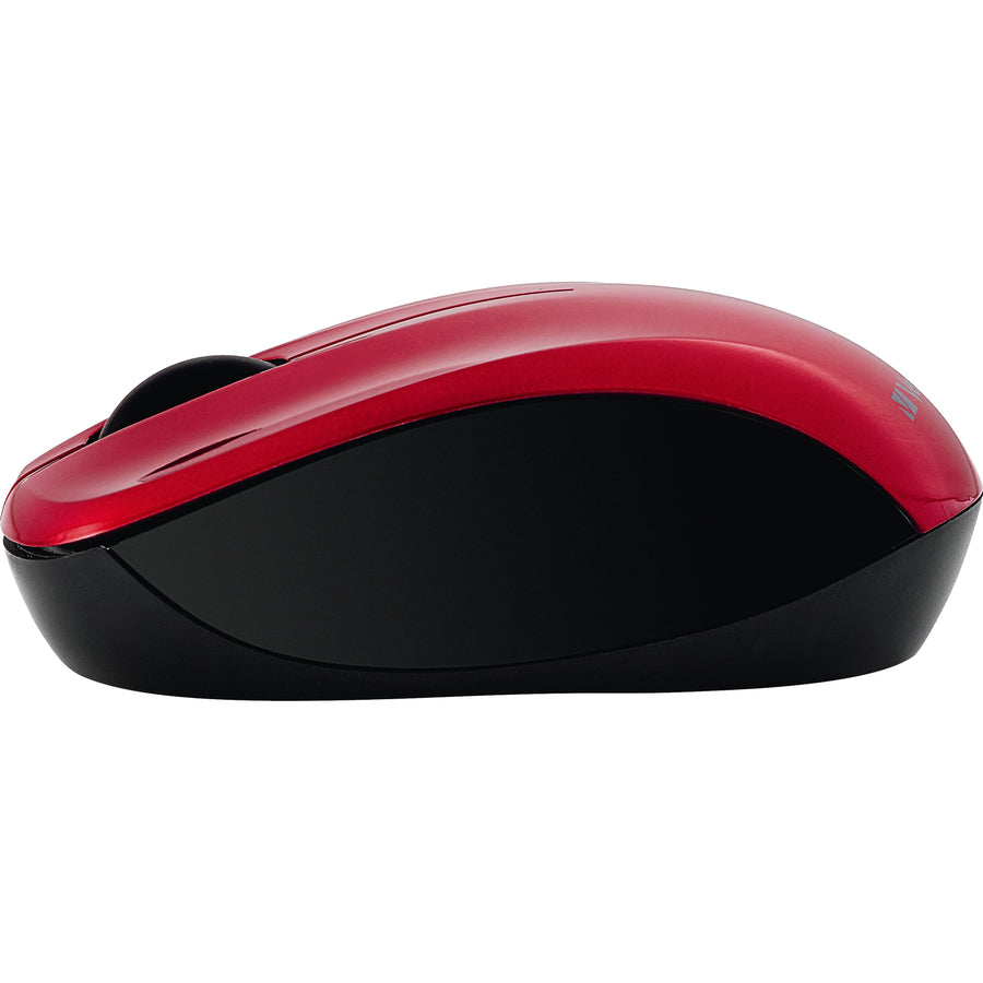 Verbatim Silent Wireless Blue LED Mouse - Red