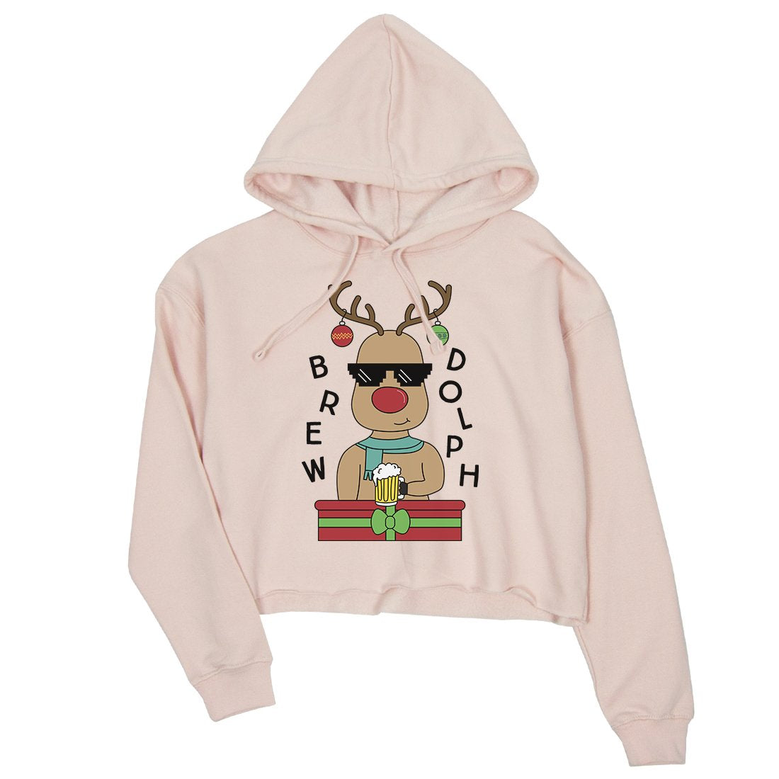 Brewdolph Womens Crop Hoodie