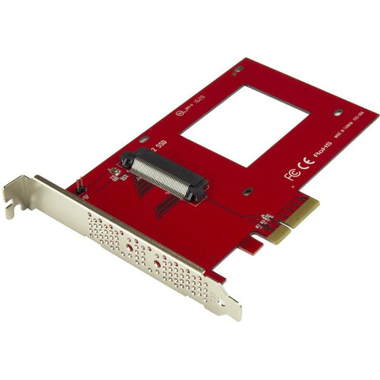 StarTech.com U.2 to PCIe Adapter for 2.5" U.2 NVMe SSD - SFF-8639 PCIe Adapter - x4 PCI Express 3.0 - NVMe PCIe Adapter - U.2 PCIe Card