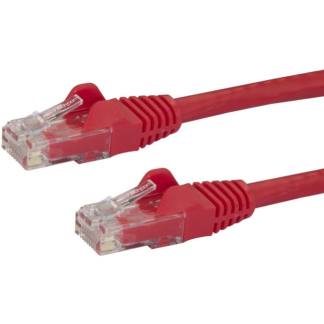 StarTech.com 12ft Red Cat6 Patch Cable with Snagless RJ45 Connectors - Cat6 Ethernet Cable - 12 ft Cat6 UTP Cable