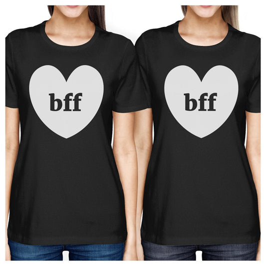 Bff Hearts BFF Matching Black Shirts