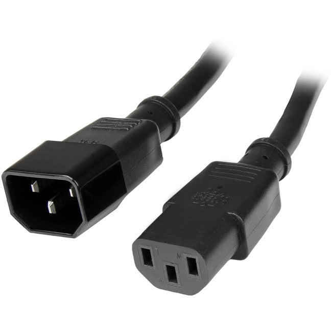 StarTech.com 2 ft Standard Computer Power Cord Extension - C14 to C13