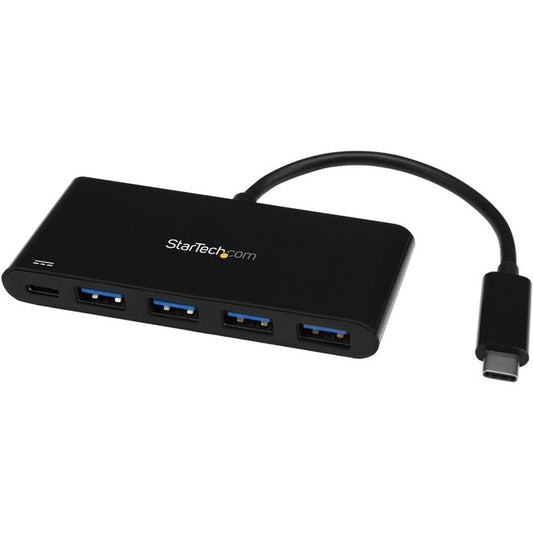 StarTech.com 4 Port USB C Hub with Power Delivery - USB-C to 4x USB-A - 4 Port USB Hub - USB 3.0 Hub - USB Type C Hub - USB Port Expander