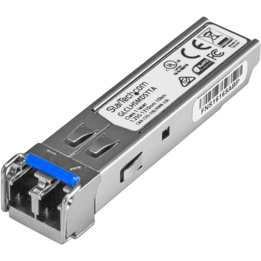 StarTech.com Cisco GLC-LH-SMD Compatible SFP Module - TAA - 1000BASE-LX/LH Fiber Optical SFP Transceiver - Lifetime Warranty - 1 Gbps - Maximum Transfer Distance: 10 km (6.2 mi)