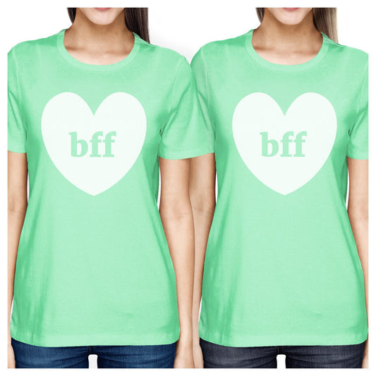 Bff Hearts BFF Matching Mint Shirts