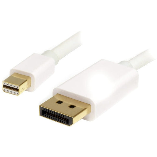 StarTech.com 2m (6 ft) White Mini DisplayPort to DisplayPort 1.2 Adapter Cable M/M - DisplayPort 4k