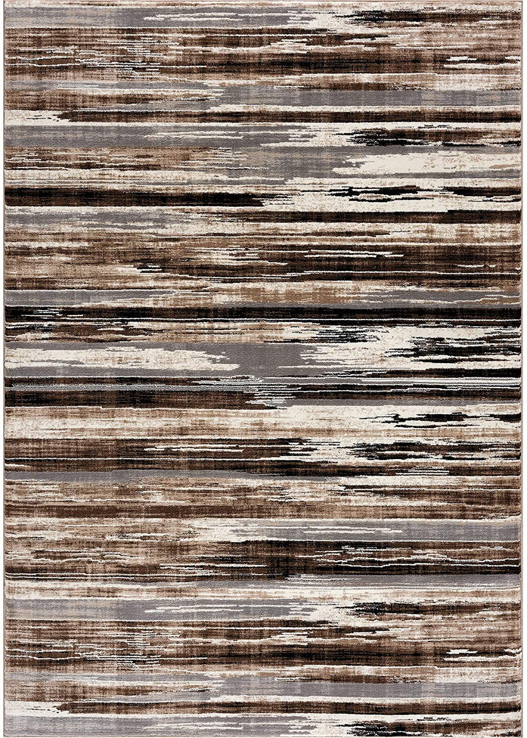 2’ X 8’ Beige Rustic Strokes Runner Rug