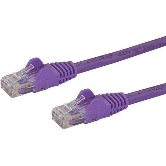 StarTech.com 30ft Purple Cat6 Patch Cable with Snagless RJ45 Connectors - Long Ethernet Cable - 30 ft Cat 6 UTP Cable