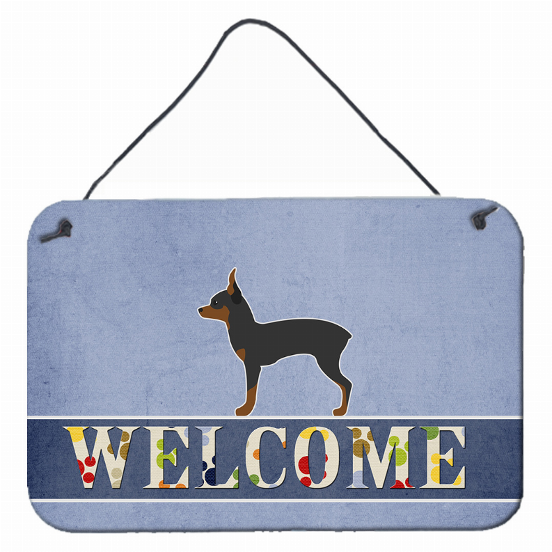 Welcome Sign with Dog Wall or Door Hanging Prints