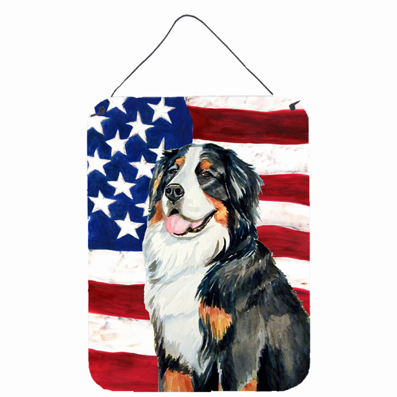 USA American Flag with Dog Wall or Door Hanging Prints