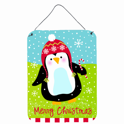 Merry Christmas Happy Penguin Wall or Door Hanging Prints