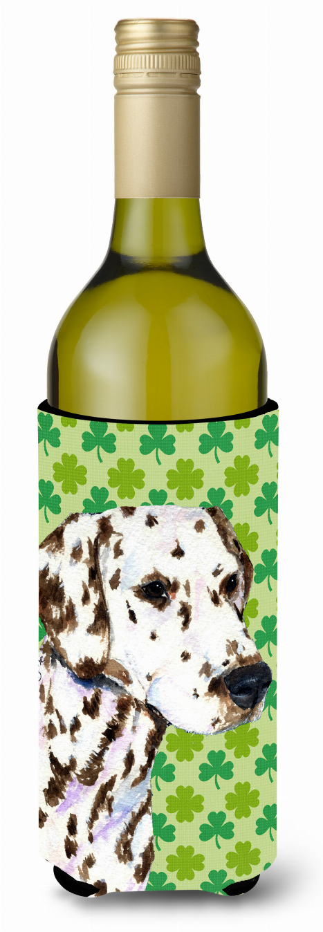 St. Patrick's Day Shamrock Design with Dog Wine Bottle Hugger