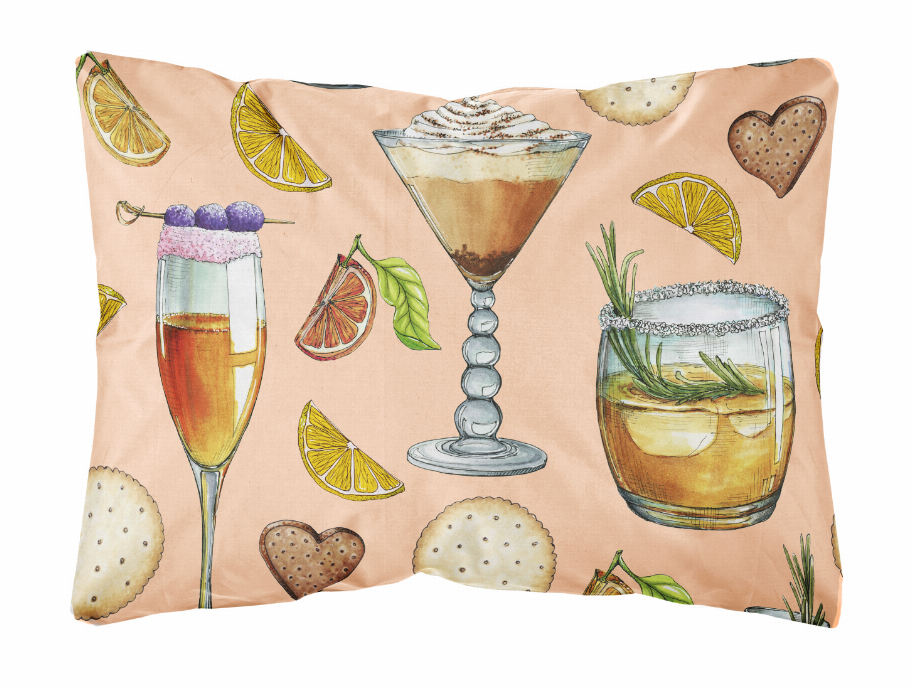 Drinks and Cocktails Canvas Fabric Decorative Pillow