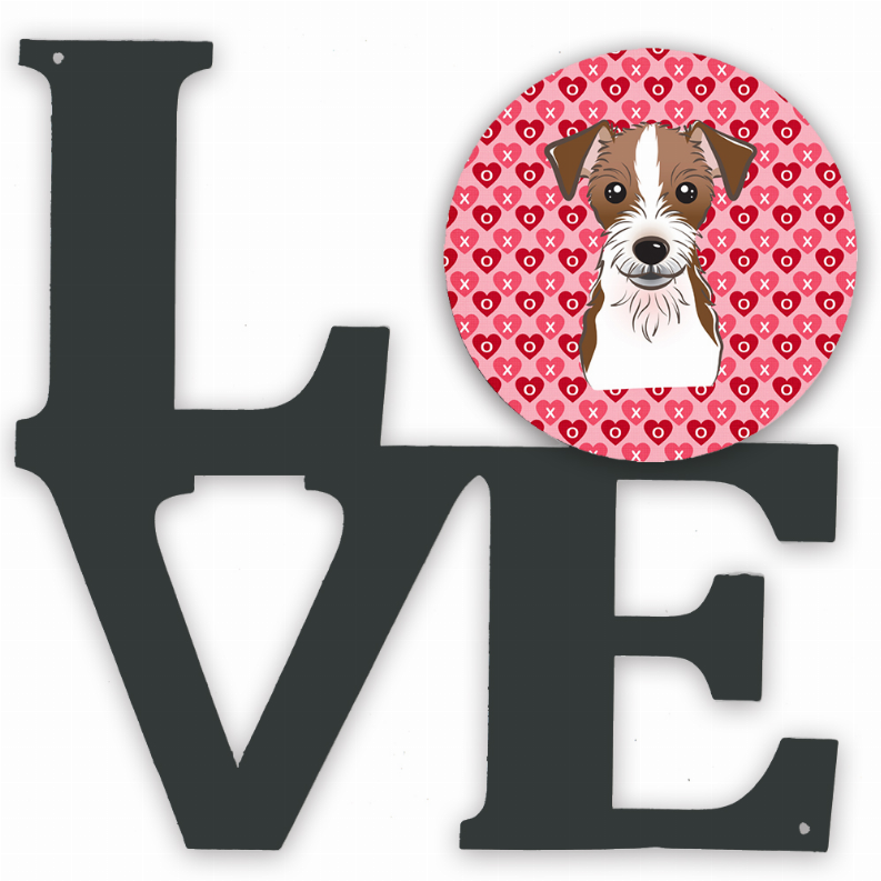 Dog Face xoxo Hearts Metal Wall Artwork LOVE